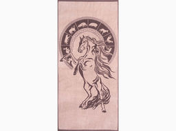 Полотенце махровое 6с102.411ж1 Гороскоп-лошадь(т.с.мальв1) 67х150см