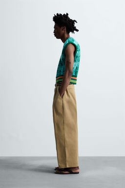PLEATED WIDE-LEG TROUSERS - Zara фото 4