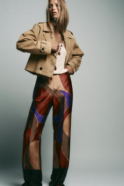 PRINTED SATIN TROUSERS - Zara фото 3