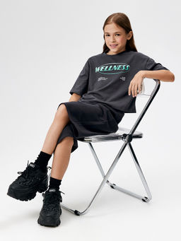 ACOOLA / Футболка детская для девочек Namibia графитовый  фото 6