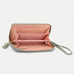 Кошелёк на молнии, цвет зелёный - Simaland фото 3