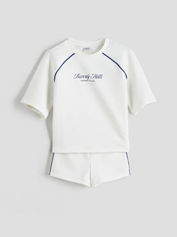 Bisiklet Yaka Soft Touch K?z ?ocuk Ti??rt ve ?ort