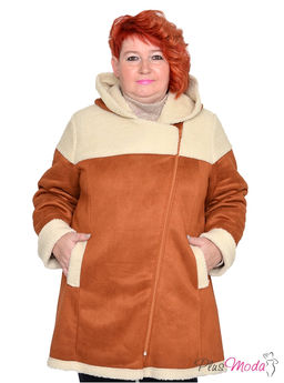 Дубленка-куртка Модель №1793 размеры 44-84 - Plusmoda фото 2