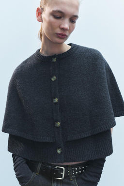 KNIT CAPE JACKET - Zara фото 2