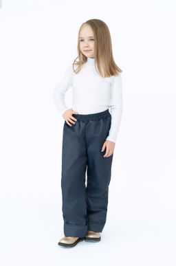 Брюки на поясе демисезонные синие