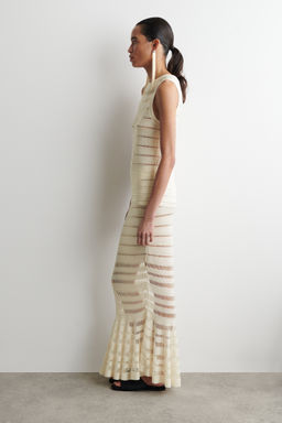 LADDER-STITCH KNITTED MIDI SKIRT - H&m фото 4
