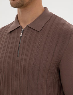 Vizon Regular Fit Bisiklet Yaka Fermuarl_ Triko Kazak - Pierre cardin фото 7