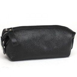 Косметичка Croco-К-721 натуральная кожа (1 отдел), черный флотер (40) 236241