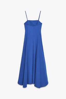 ASYMMETRIC POPLIN MIDI DRESS - Zara фото 5