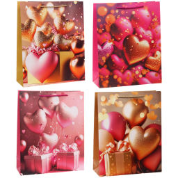 Пакет подарочный "Море сердец" 26*32*10 см