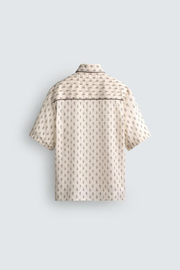 CAMISA RELAXED FIT PAISLEY CONTRASTE / Blanco roto - Zara фото 8
