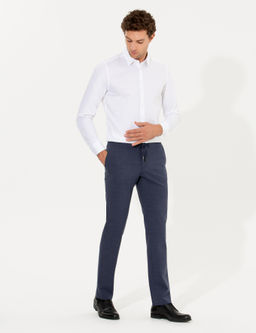 Светло-темно-синий приталенный костюм - Cacharel фото 13