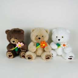 Мягкая игрушка Мишка с цветочком 32 см (арт. 22112/32)