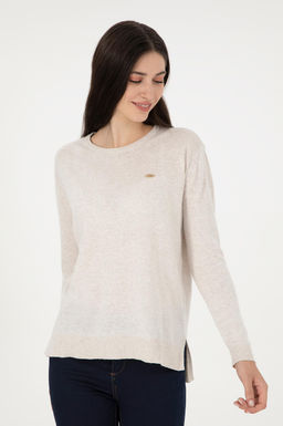 Женский базовый свитер из каменного меланжа Неожиданная скидка в корзине - U.s. polo assn фото 3