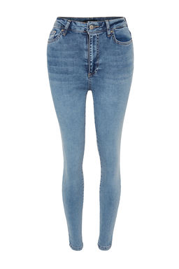 TRENDYOLMILLA Koyu Mavi Sekillendiren Etki Yuksek Bel Skinny Jeans TWOAW24JE00070  фото 14