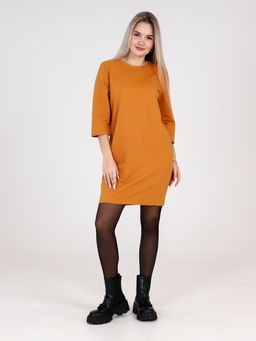 Платье женское П-145 (футер с лайкрой) Горчичная - Elenatex фото 2