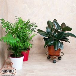 Подставка для цветов 12-002 напольная на колесах - Фабрика интерьерной ковки фото 4