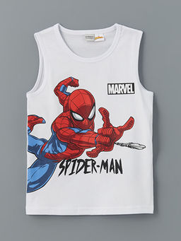 Bisiklet Yaka Spider-Man Bask?l? Erkek ?ocuk Atlet