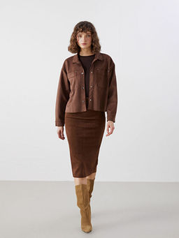 G?mlek Yaka Kad?n S?et G?r?n?ml? Ceket