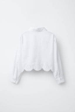 CROPPED SCHIFFLI SHIRT - Zara фото 2