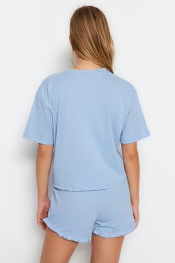 Trendyolmilla Pembe F?rf?rl? Bask?l? Sortlu Orme Pijama Tak?m? THMSS22PT0422  фото 25