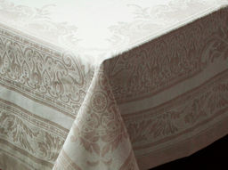 01с58 ЯК Скатерть 170*350 "Акантус" цв.бежевый