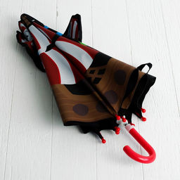 Зонт детский фигурный «Пираты», чёрный