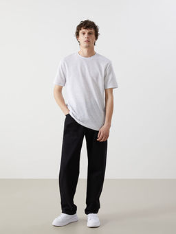 Bisiklet Yaka K?sa Kollu Erkek Dokulu Ti??rt