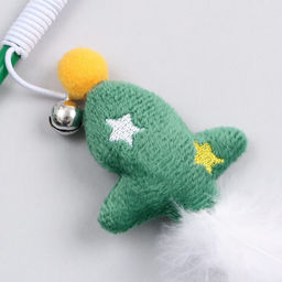 Дразнилка-удочка для кошек с бубенчиком Ракета, 40 см - Пижон фото 3