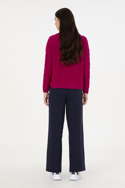 KadДn Lacivert Loose Fit Triko Pantolon