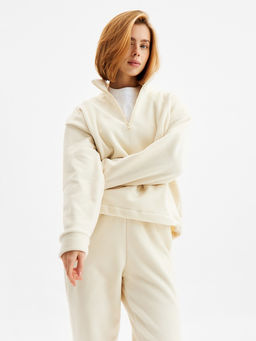 Костюм женский (анорак, брюки) MINAKU: Fleece Soft, размер 48, бежевый