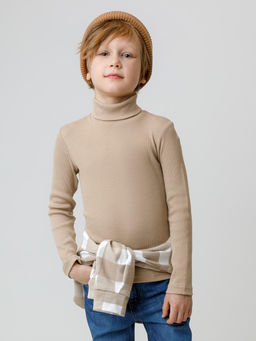 КР 301477/темно-бежевый 1304 к574 джемпер (водолазка) для мал