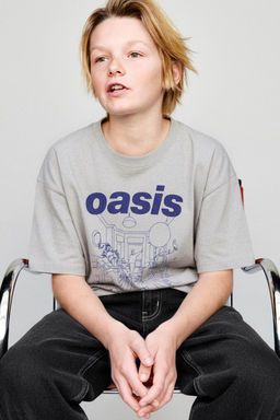 CAMISETA ESTAMPADO OASIS ® / Gris - Zara фото 5