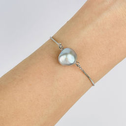 Браслет регулируемый с Жемчугом - Радуга самоцветов фото 2