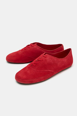 ZAPATILLA PIEL BLUCHER / Rojo