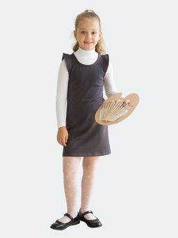 Платье детское сарафан темносерый
