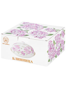 Блинница 23*23*9,5 см "Сирень" фарфор NEW BONE CHINA