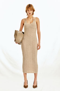 Vestido de doble capa con efecto punto escalera - H&m фото 3