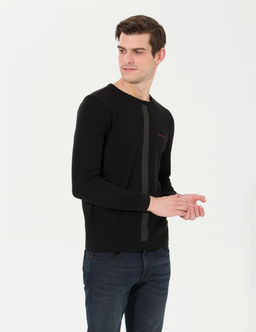 Siyah Slim Fit Bisiklet Yaka Triko Kazak - Pierre cardin фото 4