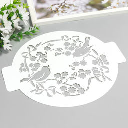 Трафарет пластиковый «Птички» d=24 см