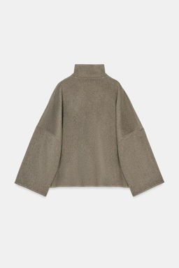 ZW COLLECTION WOOL BLEND TOPSTITCHED JACKET - Zara фото 13