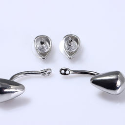 Серьги металл Стиль неоны мини, цвет серебро - Qf фото 2