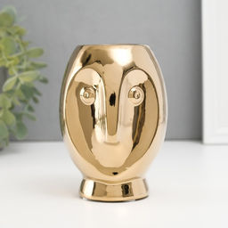 Подсвечник на 1 свечу «Сова Сипуха», d=3.5 см, золото, 9×8.5×12.5 см