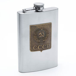 Подарочный набор СССР: фляжка 270 мл 4 стопки, воронка, брелок - Сима-ленд фото 5