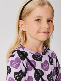 ACOOLA / Набор детский для девочек ((1)платье и (2)сумка) Oriel фиолетовый принт  фото 3