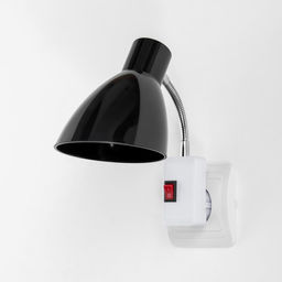 Бра в розетку «Классика» 1×10 Вт Е27 черный 10×14.5×25 см