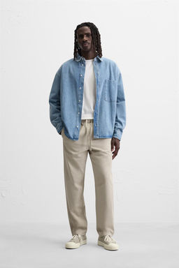 WASHED JOGGER WAIST TROUSERS