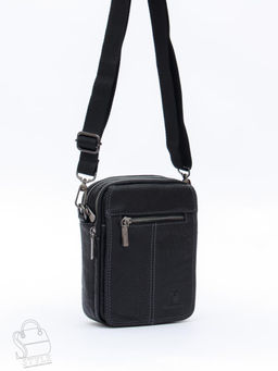 Сумка мужская кожаная 8611S black Fuzhiniao