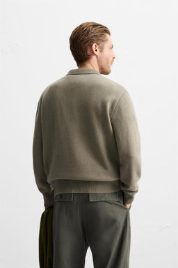 WOOL BLEND KNIT POLO SHIRT - Zara фото 3