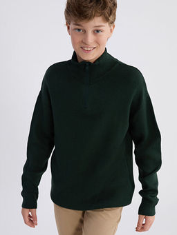 Dik Yaka Erkek ?ocuk Triko Kazak